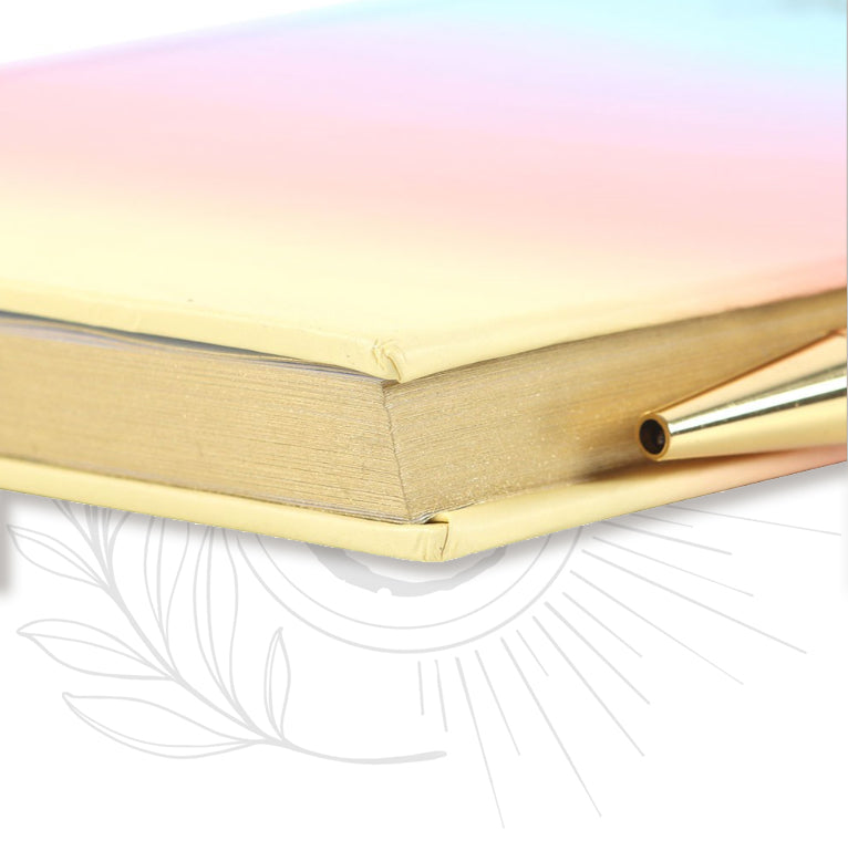 PAPETERIE | Carnet A5 journal de gratitude + Stylo avec cristaux d'améthyste