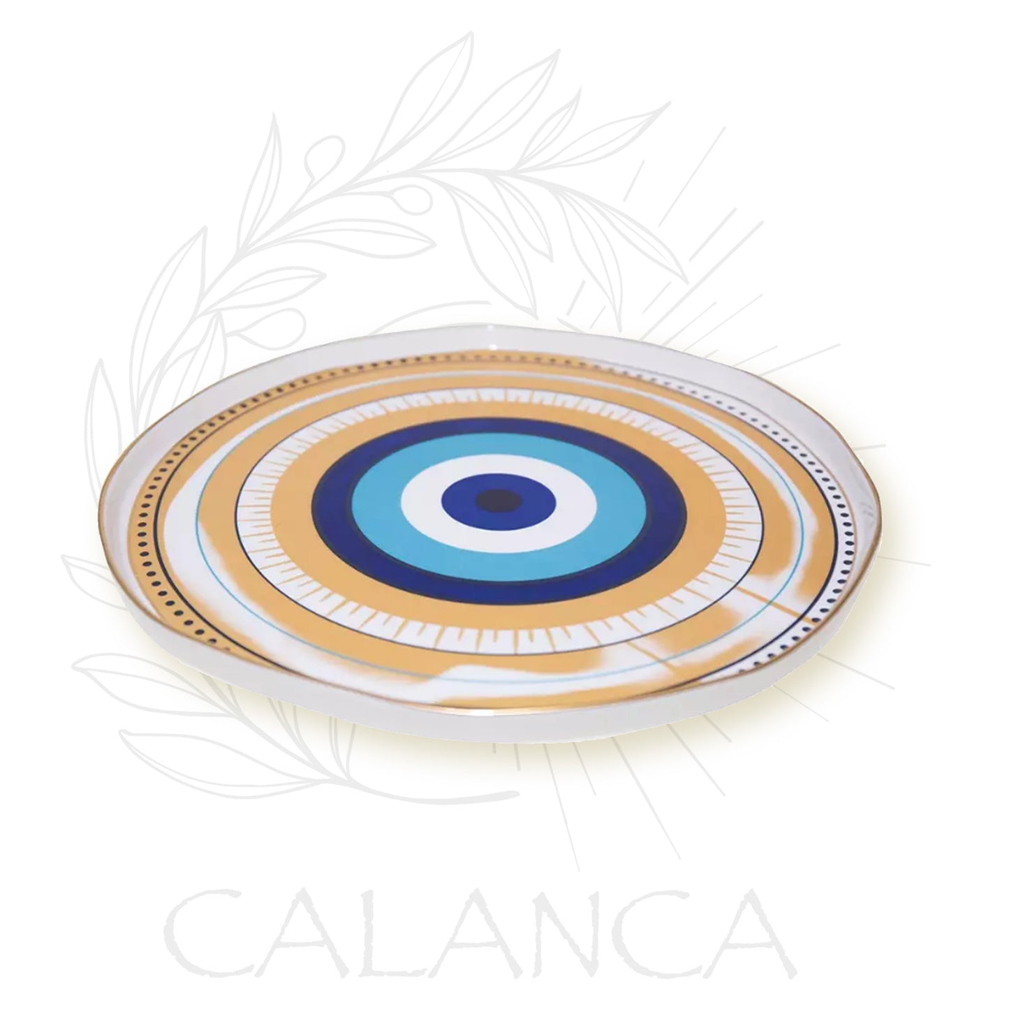 ART DE LA TABLE | Plateau Porcelaine Oeil de protection Nuits d'orient