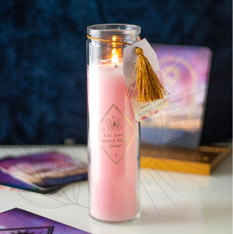 BOUGIES | Bougie tube Votive LAISSE TOI BRILLER Rose & Quartz rose