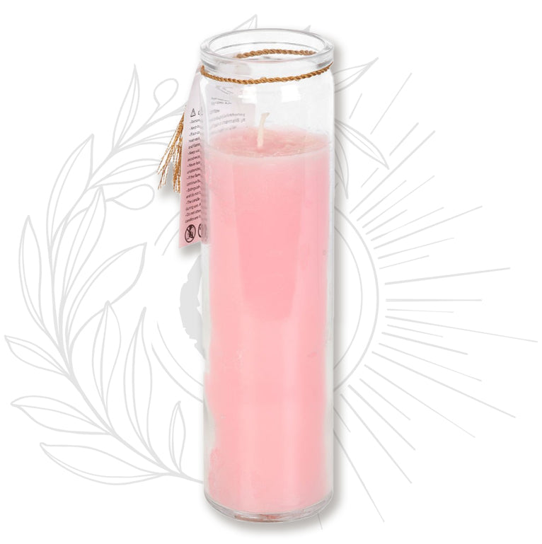 BOUGIES | Bougie tube Votive LAISSE TOI BRILLER Rose & Quartz rose