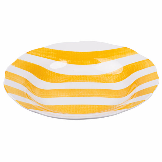 ART DE LA TABLE | DOLCE VITA ASSIETTE CREUSE RAYÉE JAUNE