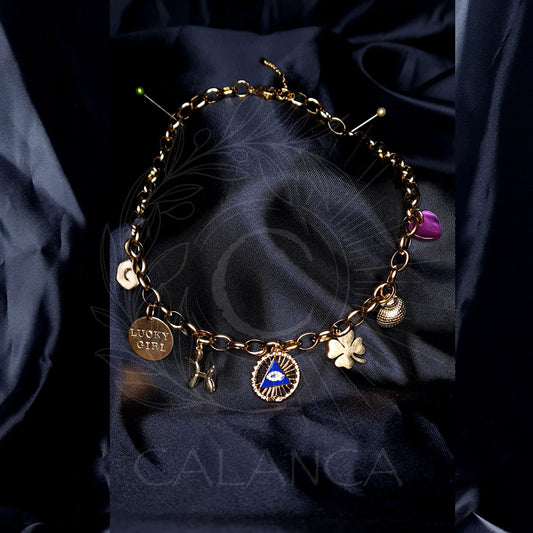 MAMMA SHULTZ Bijoux | COLLIER DORE LUCKY GIRL