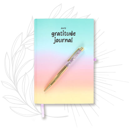 PAPETERIE | Carnet A5 journal de gratitude + Stylo avec cristaux d'améthyste