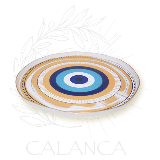 ART DE LA TABLE | Plateau Porcelaine Oeil de protection Nuits d'orient