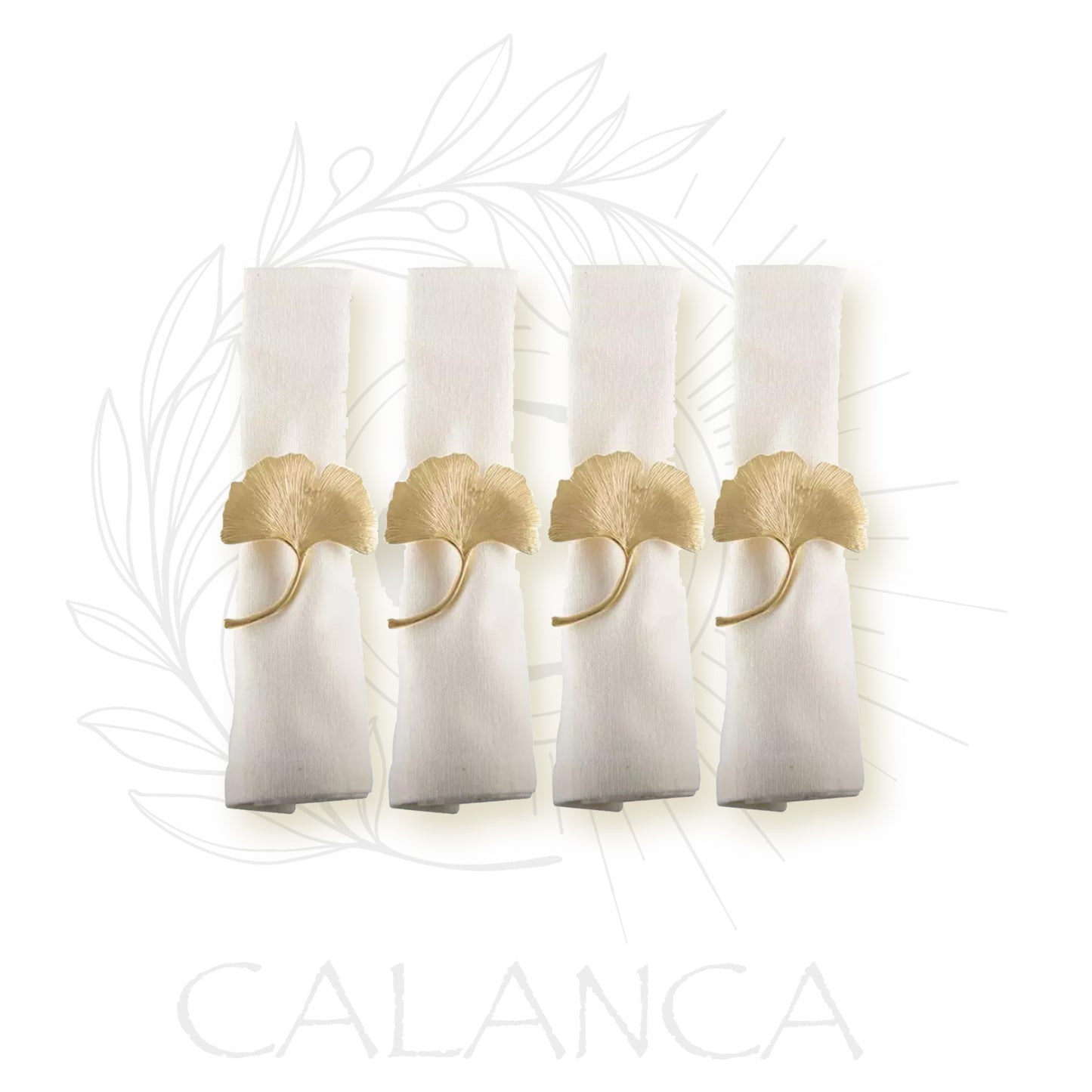 ART DE LA TABLE | USTENSILE Rond de serviette GINKGO